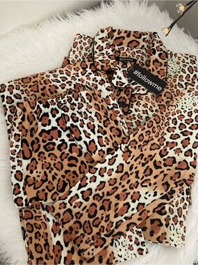#followme Printed Flannel PJ Set